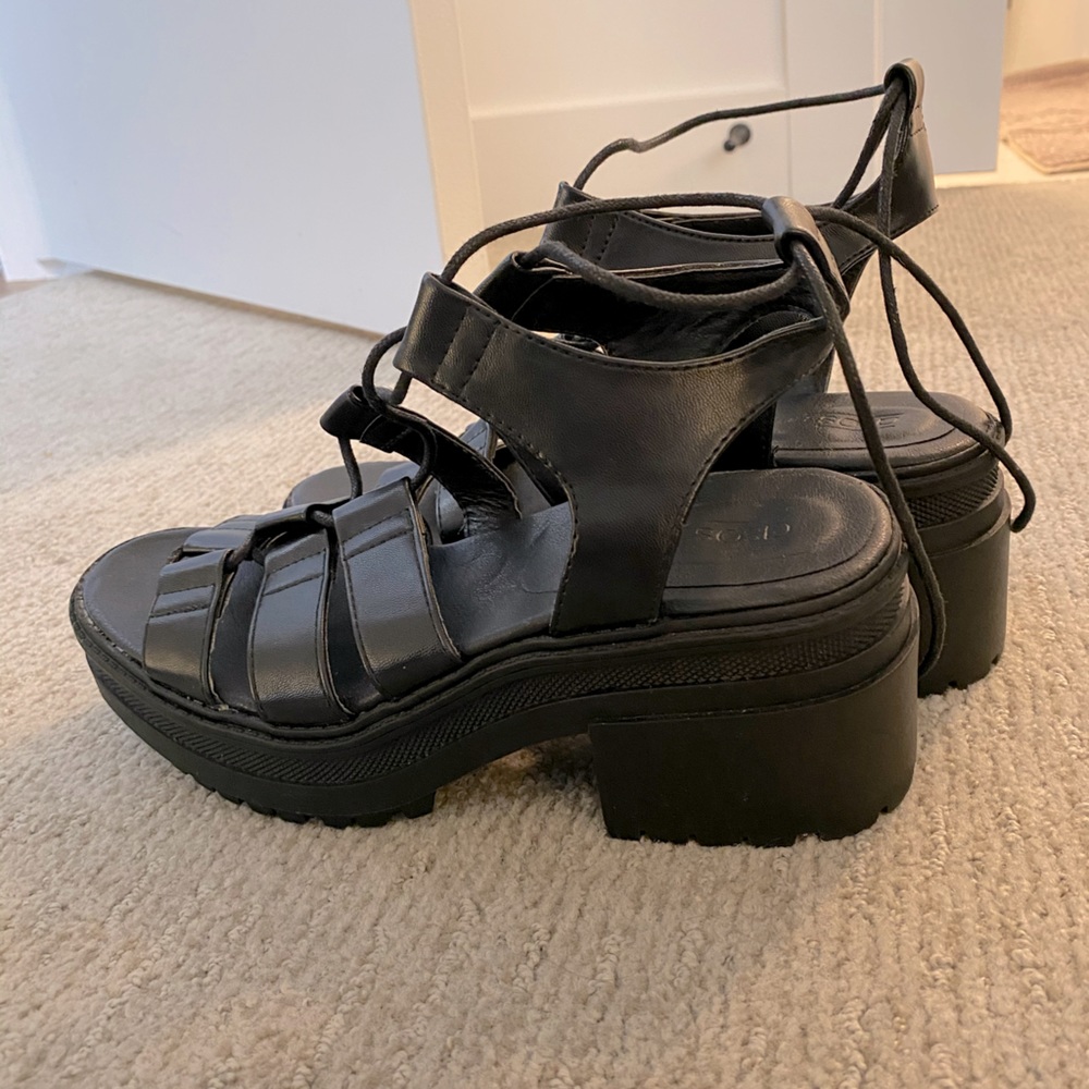 ASOS Lace-up Chunky Heeled Sandals